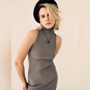 Zara High Collar Dress